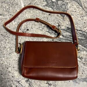 Portland leather goods Mini Metro crossbody Brown Leather Crossbody Bag